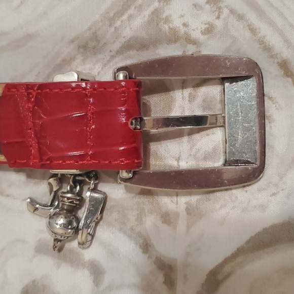 Brighton Red Belt with Golf Charms Size ML/32 - Picture 12 of 16